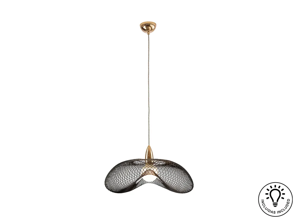 Ocasión Especial Lámpara de techo colgante Schuller Forma 1 luz oro brillo y negro