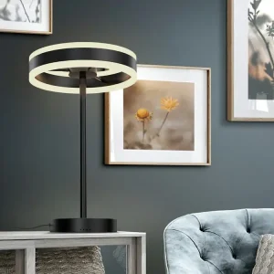 A Buen Precio Lámpara de sobremesa Schuller Helia LED negro 3000K 49cm