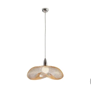 Popular Lámpara de techo colgante Schuller Forma 1 luz cromo y oro brillo