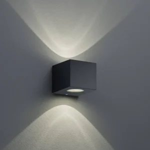 Aplique de exterior Trio Cordoba LED 2 luces negro mate 3000K arriba y abajo IP44 R Precio Económico