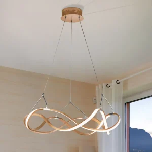 Popular Lámpara de techo colgante Schuller Molly oro rosa 3000K Ø53cm