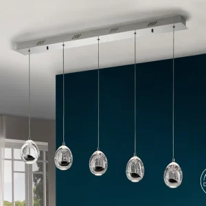 Precio Reducido Lámpara de techo colgante Schuller Rocío 5 luces cromo 3000K
