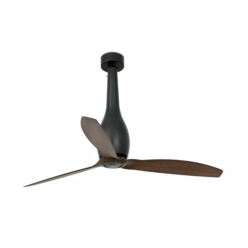 Compra Ahora Ventilador de techo sin luz Faro Eterfan motor DC palas de madera nogal Ø128cm 3 palas 32004
