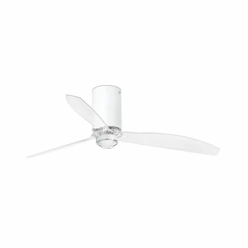 Entrega Rápida Ventilador de techo con luz Faro Mini motor DC LED blanco 3000K Ø128cm 3 palas 32039-9