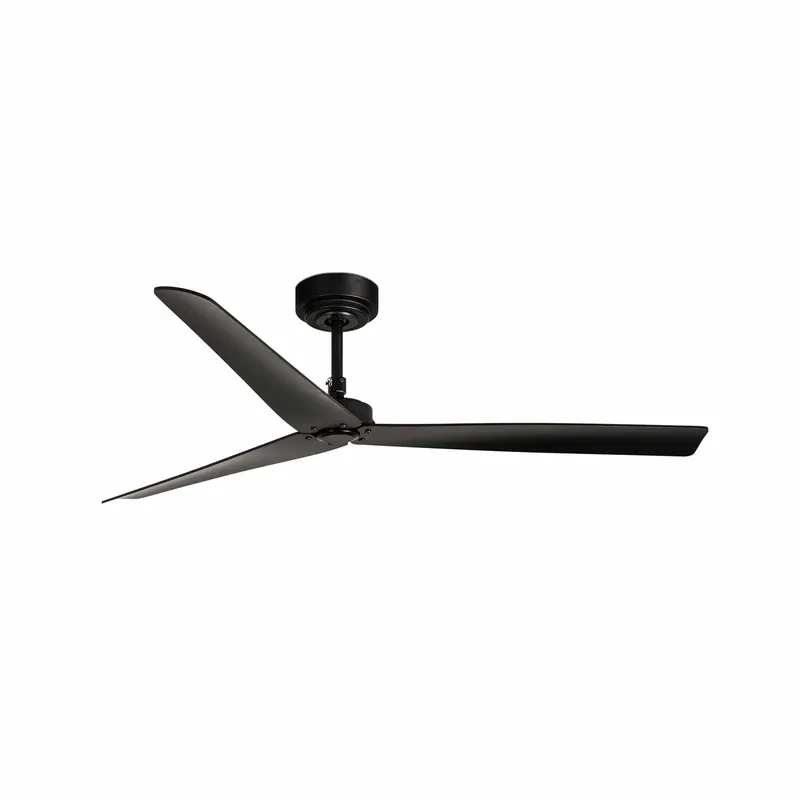Ventilador de techo sin luz Faro Milos motor DC negro mate Ø132cm 3 palas 34100 Envío Inmediato