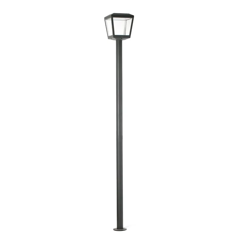 Farola de exterior Faro Plaza 219cm LED gris oscuro 3000K IP54 75607 Económico