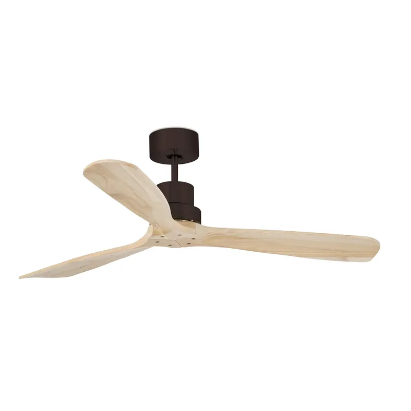 Compra Ahora Ventilador de techo sin luz Faro Lantau motor DC palas de madera pino Ø132cm 3 palas 33562DC
