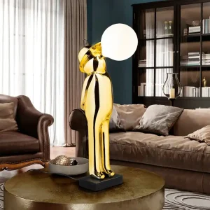 Envío Inmediato Lámpara de pie escultura bolas Schuller Mr Bubble 1 luz oro brillo 3000K 82cm